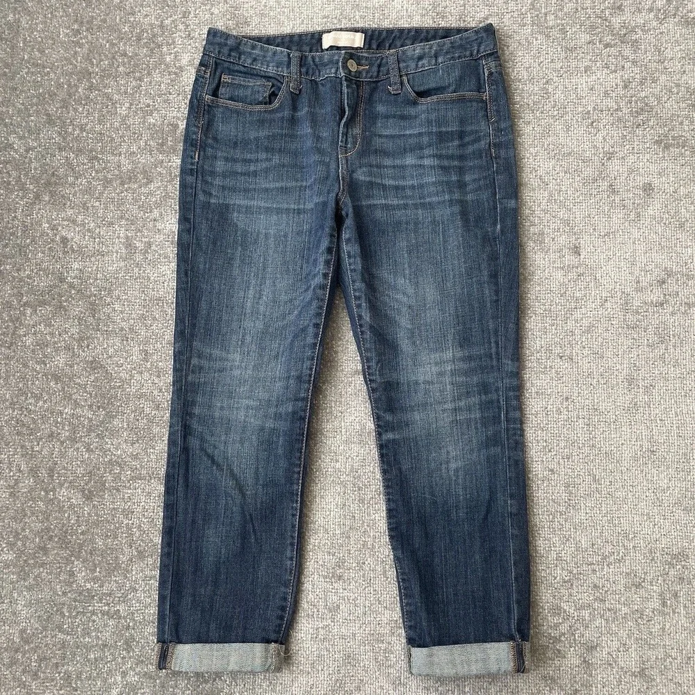 Banana Republic Jeans Womens 29/8 Cropped Rolled Cuff Casual Denim Capri Pants - Picture 1 of 11